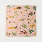 水着レディース：トロピカルヴィンテージダンス タペストリー (正面(横))