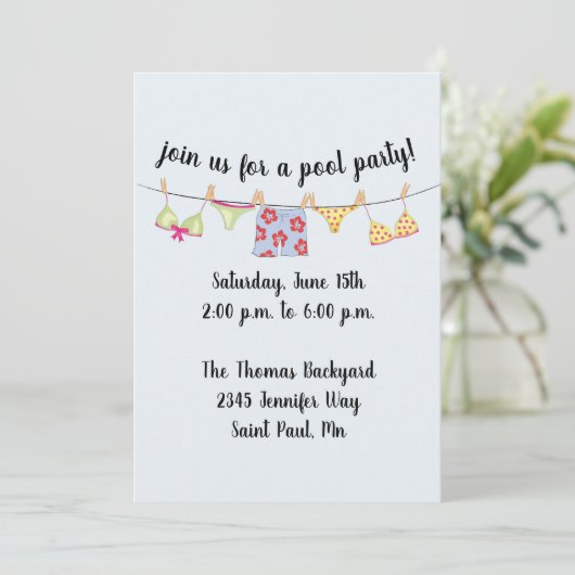 水着招待状 招待状 (スタンド正面)