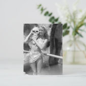 水着美しい!白黒の写真 ポストカード (スタンド正面)