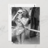 水着美しい!白黒の写真 ポストカード (正面/裏面)