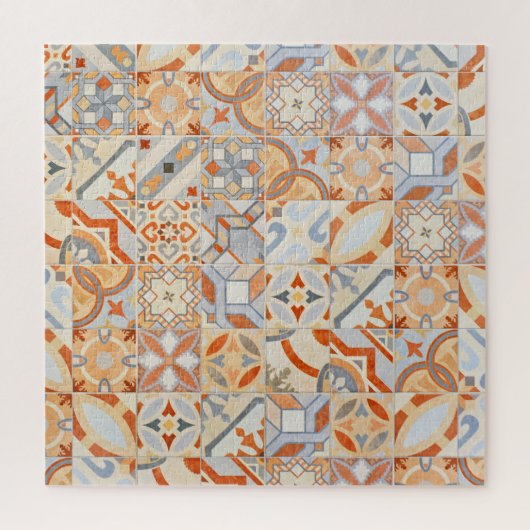 水硬性セメントタイル:モザイク傾向。 ジグソーパズル (縦)