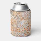 水硬性セメントタイル:モザイク傾向。 缶クーラー (缶裏面)