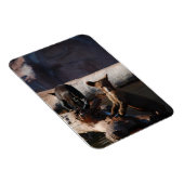 水磁石にクマの子牛 マグネット (右側)