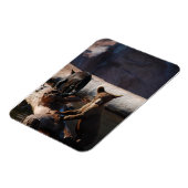 水磁石にクマの子牛 マグネット (左側)