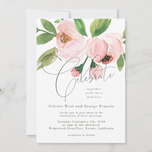 水祝色。 招待状 (正面)