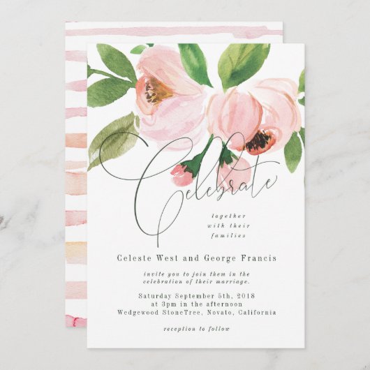 水祝色。 招待状 (正面/裏面)