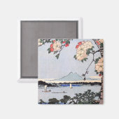 水神神社と墨田川の真崎 マグネット (正面/裏面)