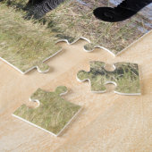 水穴の前のアフリカ象のグループ ジグソーパズル (側面)