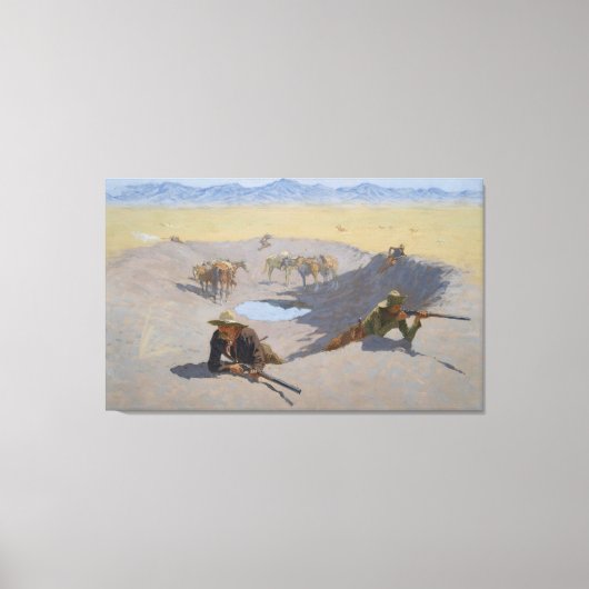 水穴を探して戦う キャンバスプリント (正面)