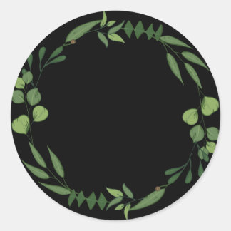 水空白のエレガント色リーフオーナメントクラシックRo ラウンドシール