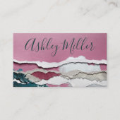 水空白の色と破れた紙名刺 名刺 (正面)