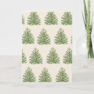 水空白の色クリスマスツリー付きカード 招待状