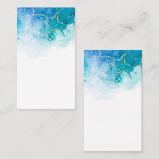 水空白の色名刺 名刺 (正面/裏面)