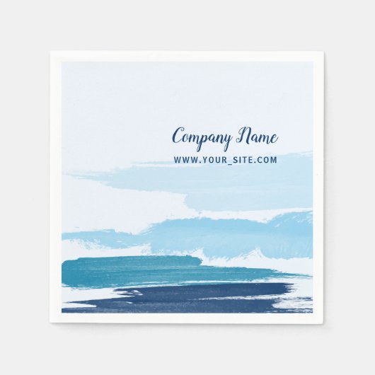 水筆の正方形 スタンダードカクテルナプキン (正面)