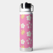 水筒ピンク色の花 ウォーターボトル (背面)