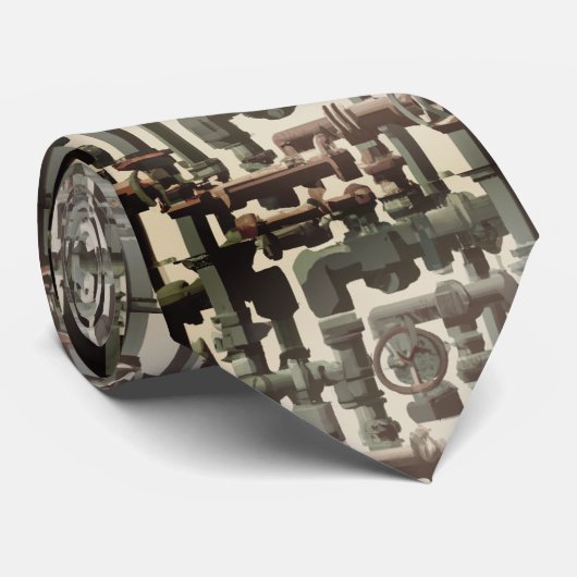 水管おもしろい模様のネックタイ ネクタイ (ロール)