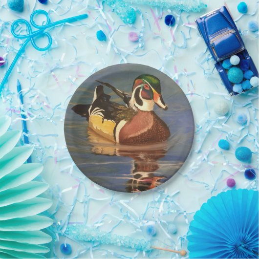 水紙皿のアメリカオシ ペーパープレート (パーティー)