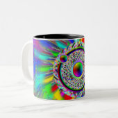 水素の燃料電池のコーヒーカップ ツートーンマグカップ (正面左)