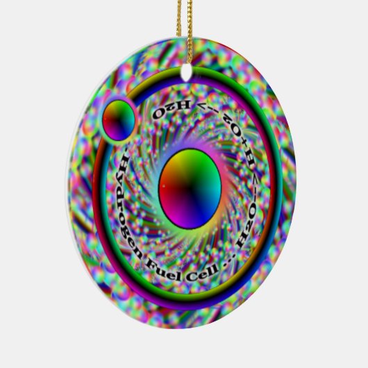 水素の燃料電池及び平和螺線形のオーナメント セラミックオーナメント (右)