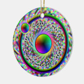 水素の燃料電池及び平和螺線形のオーナメント セラミックオーナメント (左)