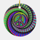 水素の燃料電池及び平和螺線形のオーナメント セラミックオーナメント (裏面)