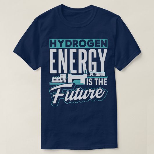 水素エネルギーは未来のハイブリッド周期性惑星 Tシャツ (デザイン正面)
