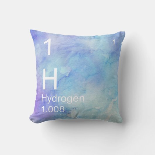 水素元素ピローブルーウォーター色 クッション (正面)