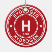 水素元素赤色セラミックオーナメント セラミックオーナメント (裏面)