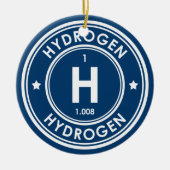水素元素青色セラミックオーナメント セラミックオーナメント (正面)