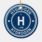 水素元素青色セラミックオーナメント セラミックオーナメント (裏面)