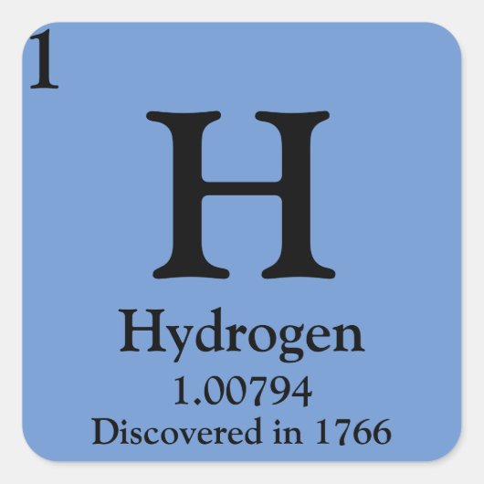 水素周期表 スクエアシール (正面)