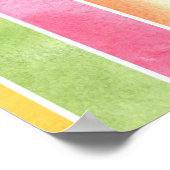 水素晴らし色の背景 – 水色絵を描 ポスター (角)