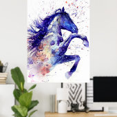 水素晴らし色の馬 ポスター (ホームオフィス)