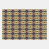 水素晴らし色デザパターン（の模様が）あるイナ ラッピングペーパーシート (正面3)