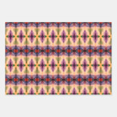 水素晴らし色デザパターン（の模様が）あるイナ ラッピングペーパーシート (正面)