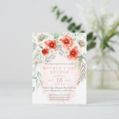 水素晴らし色フローラマザーズデイブランチ インビテーションポストカード (スタンド正面)