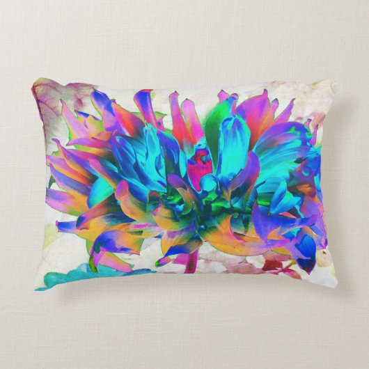 水素晴らし色レインボーカボスダリア アクセントクッション (正面)