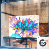 水素晴らし色レインボーカボスダリア ウィンドウサイン (カフェ窓)