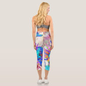 水素晴らし色レインボーカボスダリア カプリレギンス (裏面)