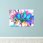 水素晴らし色レインボーカボスダリア キャンバスプリント (インサイチュ (ウッドフロア))