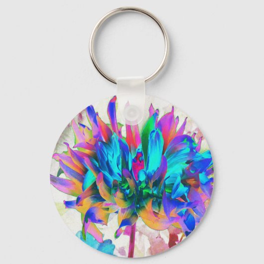 水素晴らし色レインボーカボスダリア キーホルダー (正面)
