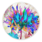 水素晴らし色レインボーカボスダリア セラミックノブ (正面)