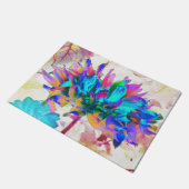 水素晴らし色レインボーカボスダリア ドアマット (アングル)