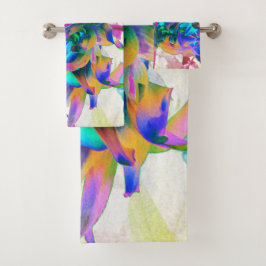 水素晴らし色レインボーカボスダリア バスタオルセット