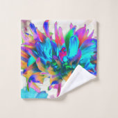 水素晴らし色レインボーカボスダリア バスタオルセット (ウォッシュタオル)