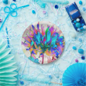 水素晴らし色レインボーカボスダリア ペーパープレート (パーティー)