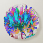 水素晴らし色レインボーカボスダリア ラウンドクッション (裏面)