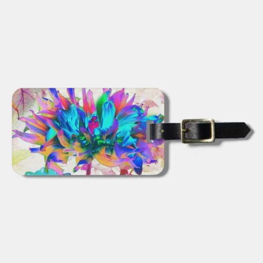 水素晴らし色レインボーカボスダリア ラゲッジタグ (正面横)