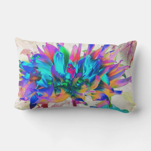 水素晴らし色レインボーカボスダリア ランバークッション (裏面)