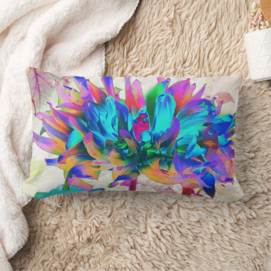 水素晴らし色レインボーカボスダリア ランバークッション (ブランケット)